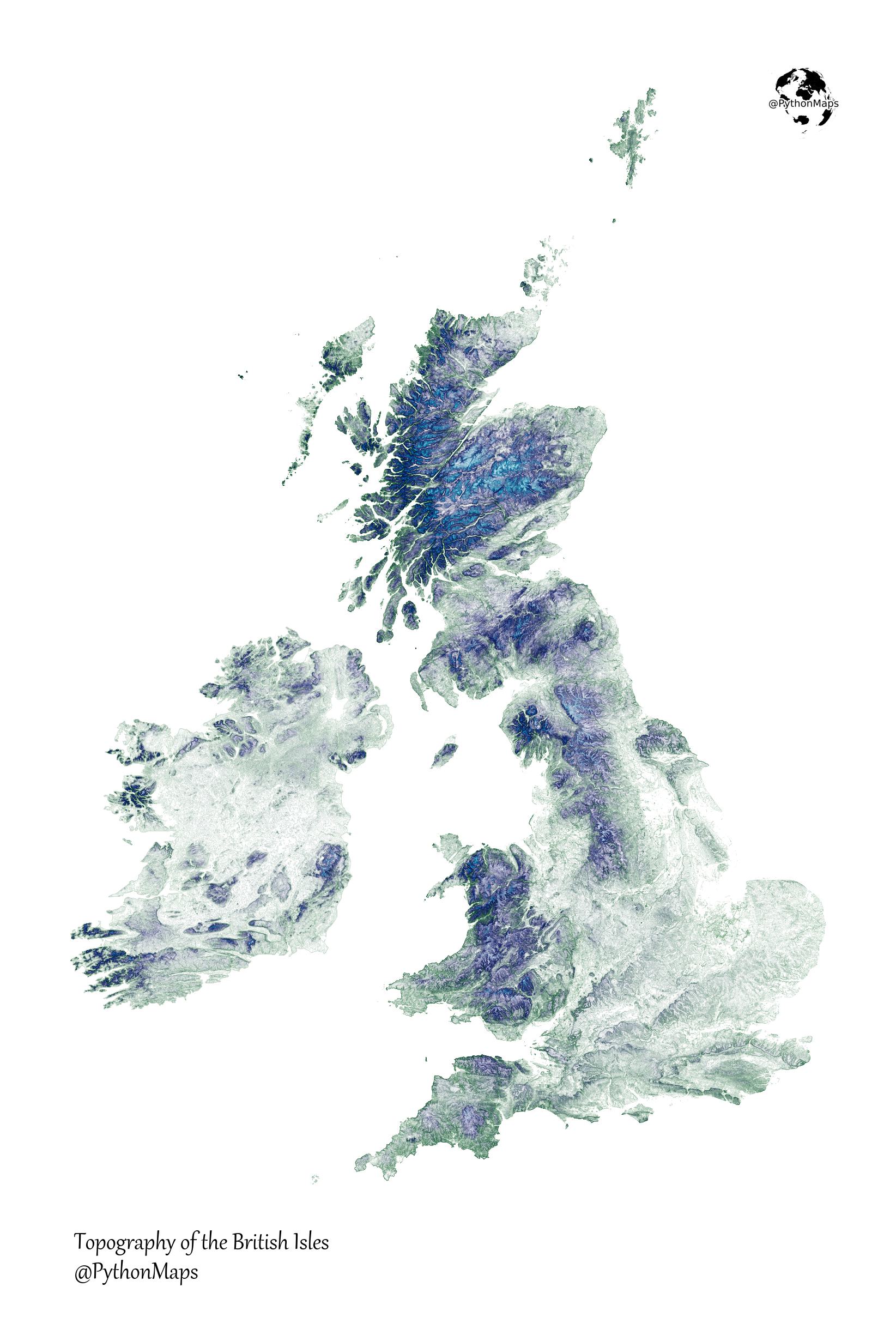 Topography of the British Isles
