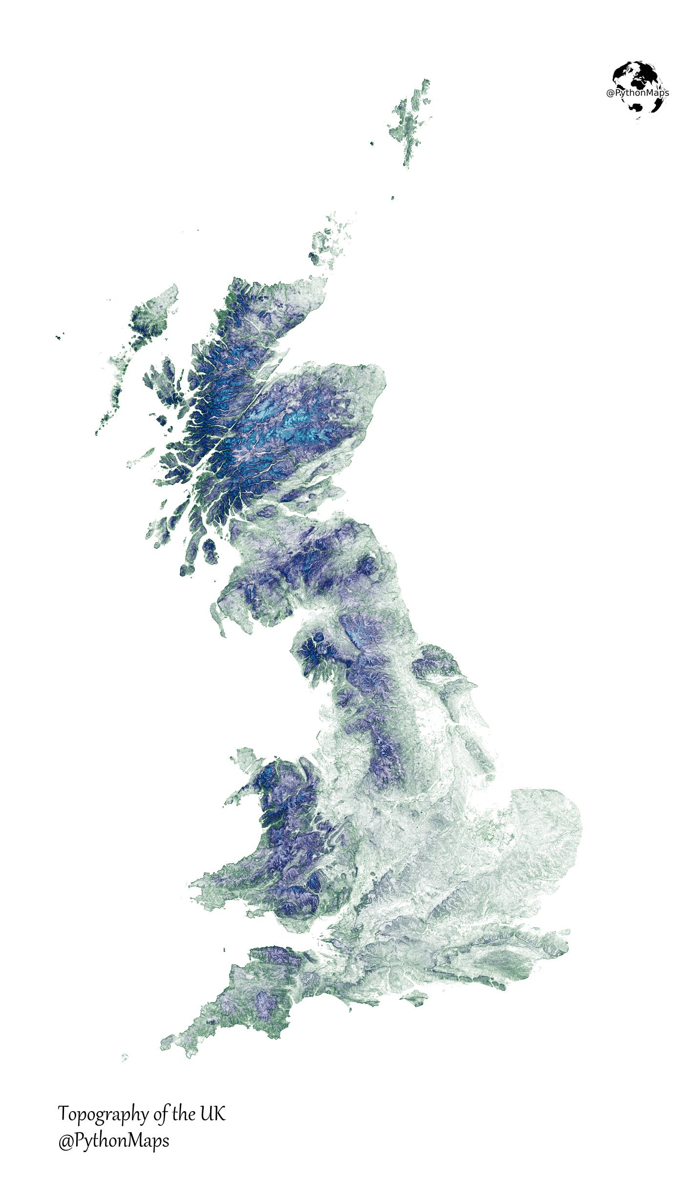The Topography of the UK