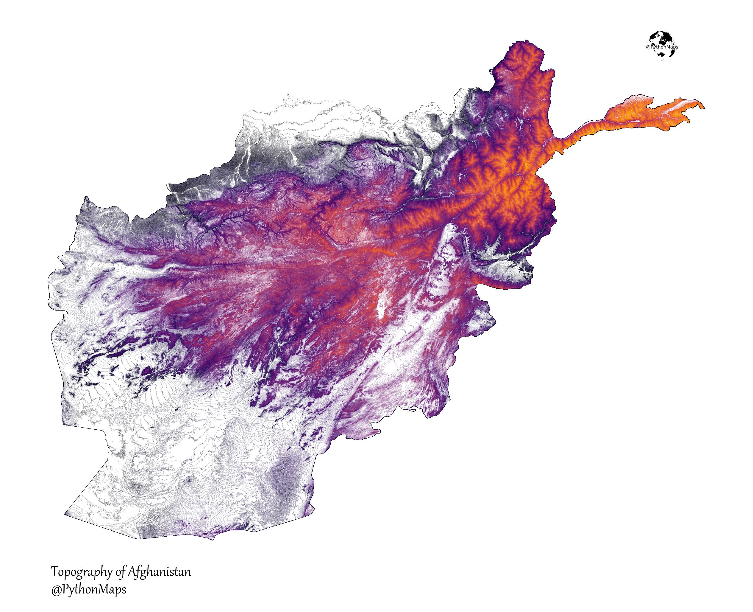 The Topography of Afghanistan