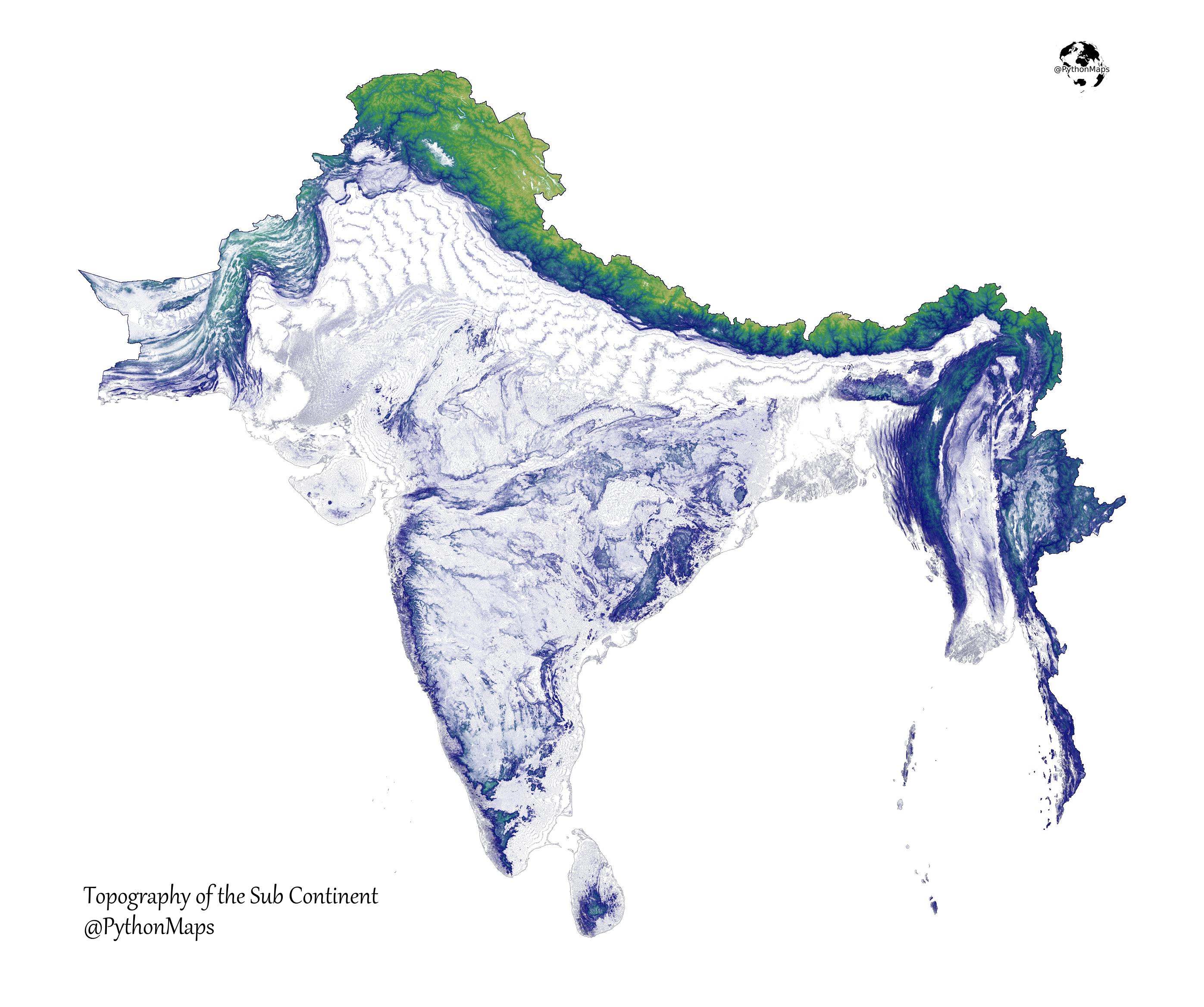 Topography of the Sub Continent
